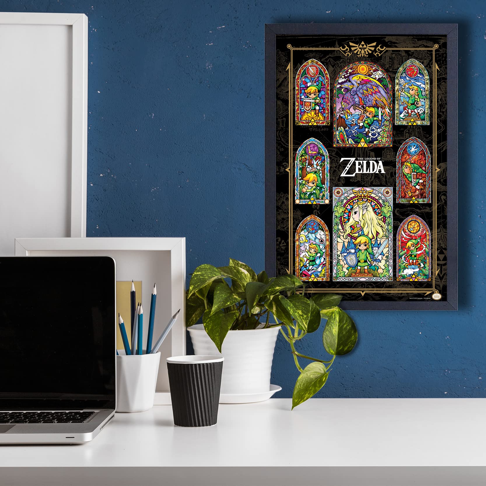 ⭐️ヴィンテージ⭐️【額縁あり】ステンドグラス インテリア エンゼルフィッシュ 熱帯魚・エンゼルフィッシュのパネル | 「東京」趣味のステンドグラス